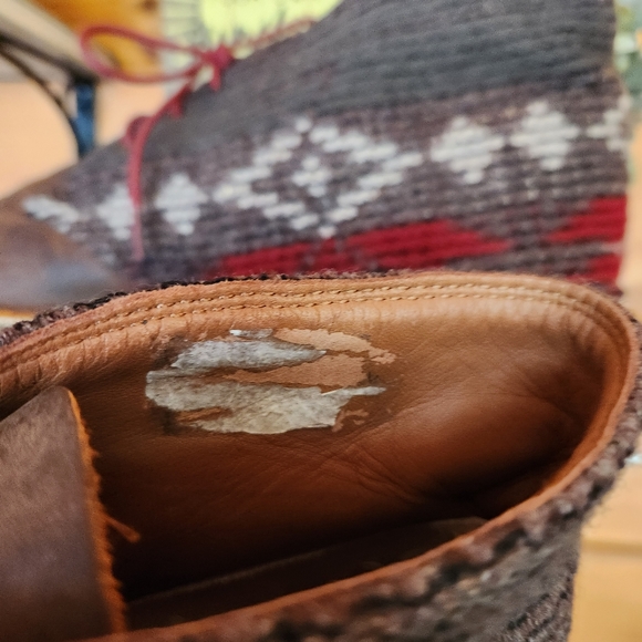 Clarks 💙Woolrich 66303 Leather Aztec Chukka Desert Boot Tribal Crepe Shoe Sz 13 - Picture 13 of 14